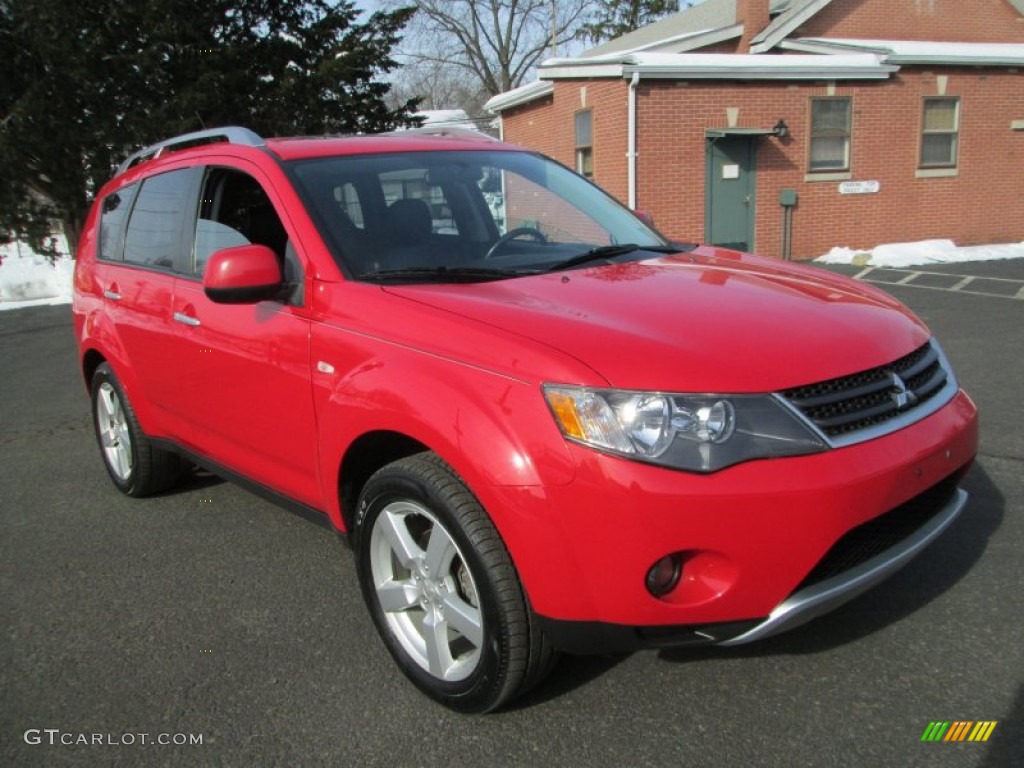 2007 Outlander XLS 4WD - Phoenix Red / Black photo #11