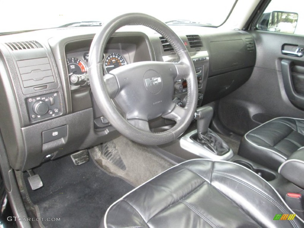 Ebony Black Interior 2006 Hummer H3 Standard H3 Model Photo #90540182