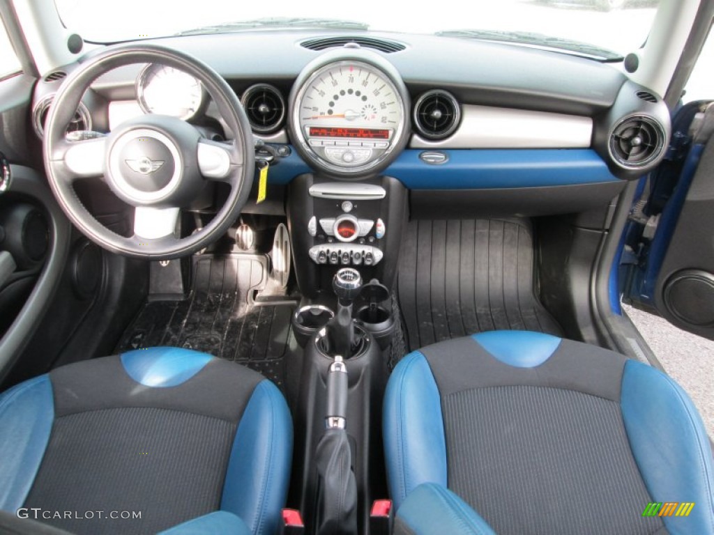 2008 Mini Cooper S Clubman Blue/Carbon Black Dashboard Photo #90540905