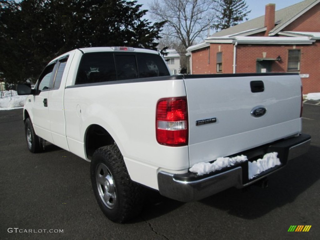 2005 F150 XLT SuperCab 4x4 - Oxford White / Tan photo #5