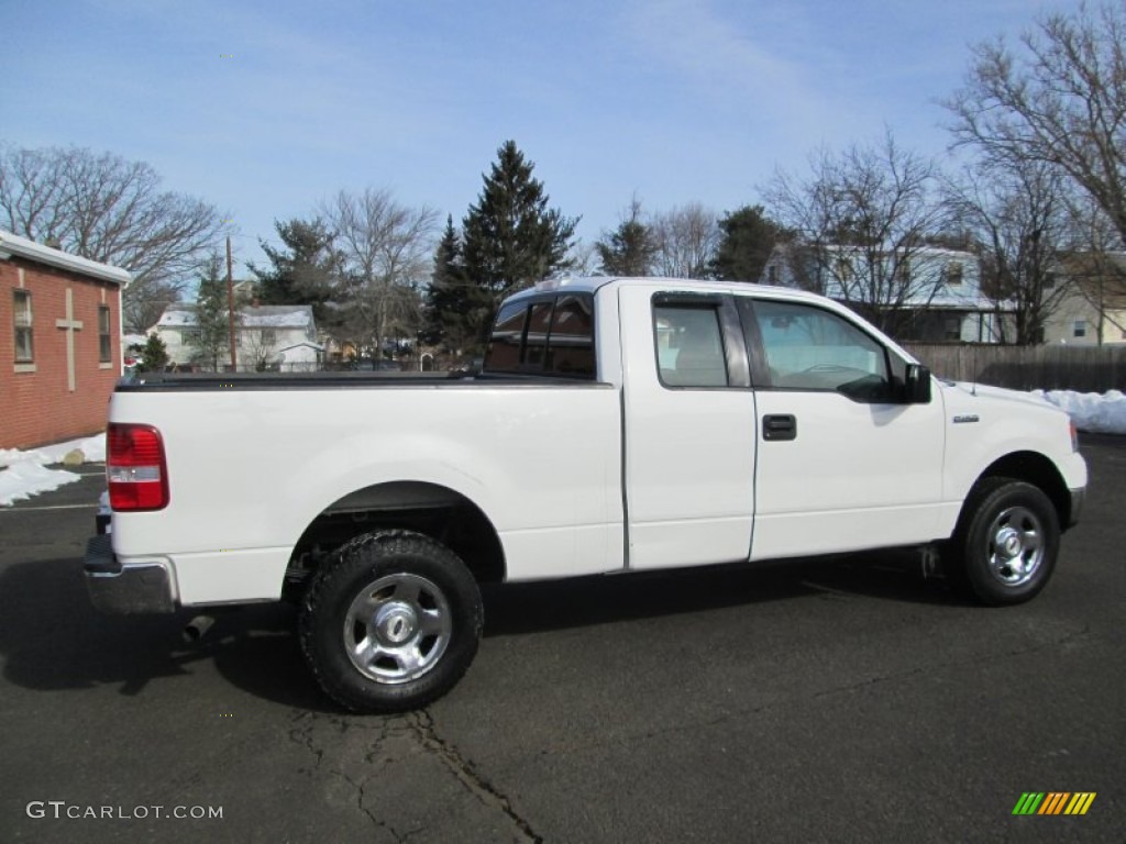 2005 F150 XLT SuperCab 4x4 - Oxford White / Tan photo #8