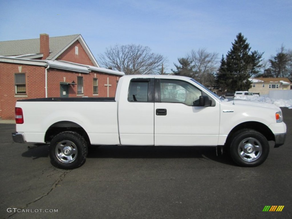 2005 F150 XLT SuperCab 4x4 - Oxford White / Tan photo #9