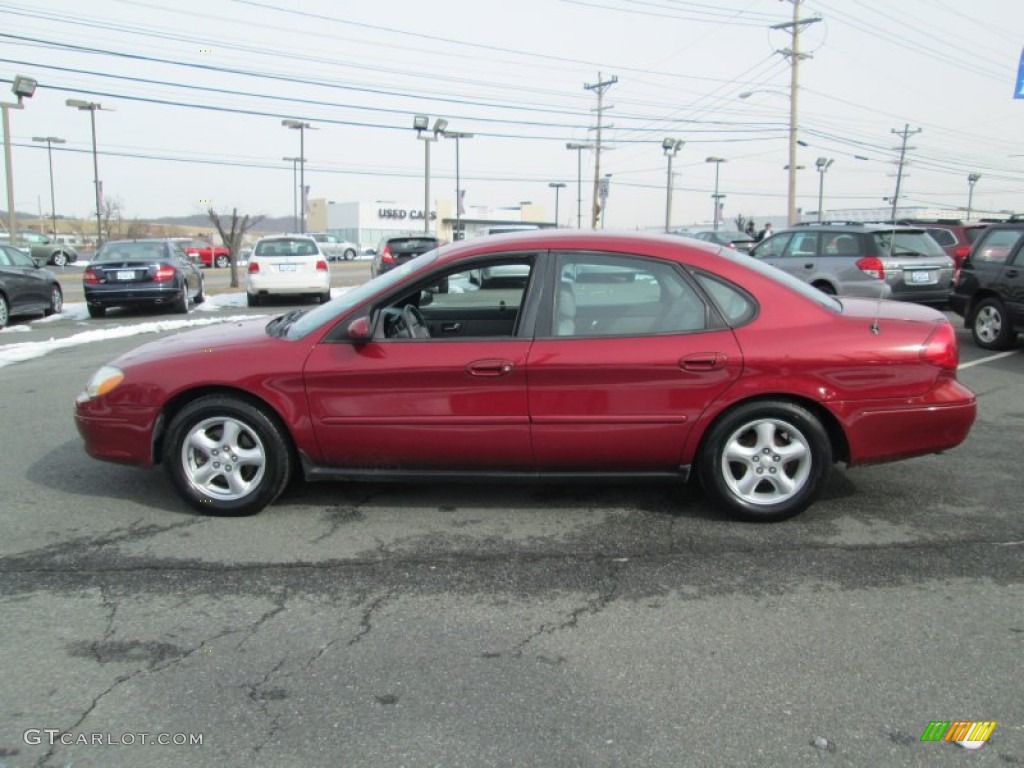 2002 Taurus SES - Matador Red Metallic / Medium Graphite photo #9