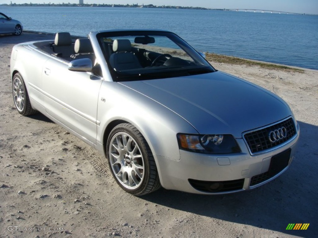 2004 S4 4.2 quattro Cabriolet - Light Silver Metallic / Silver photo #1
