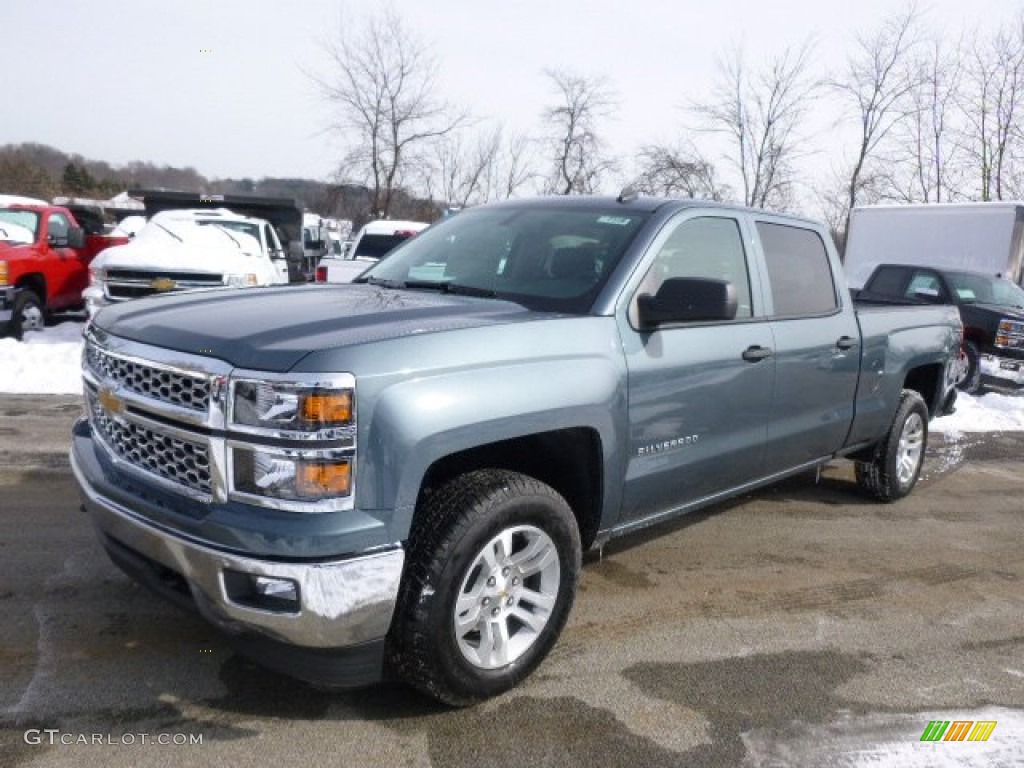 2014 Silverado 1500 LT Crew Cab 4x4 - Blue Granite Metallic / Jet Black photo #2