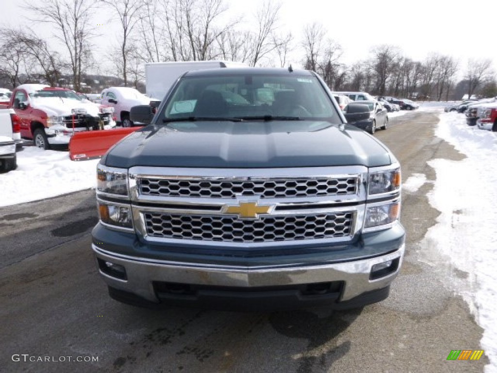 2014 Silverado 1500 LT Crew Cab 4x4 - Blue Granite Metallic / Jet Black photo #3