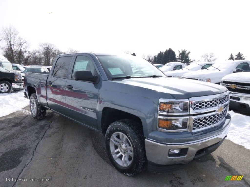 2014 Silverado 1500 LT Crew Cab 4x4 - Blue Granite Metallic / Jet Black photo #4