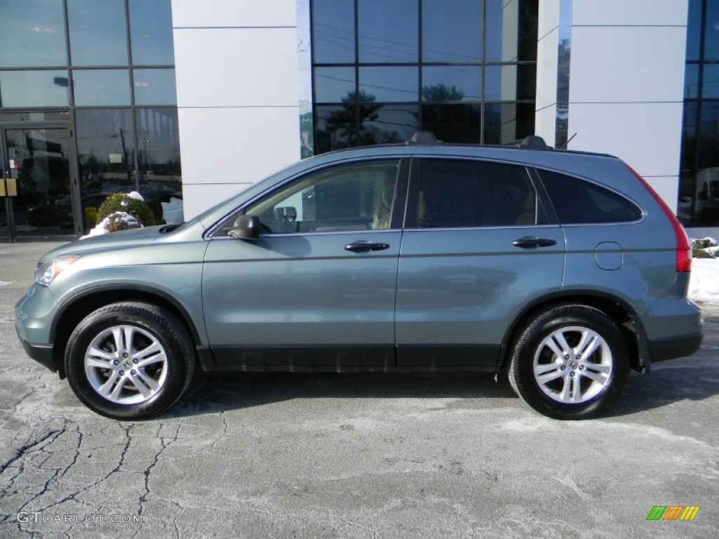 2011 CR-V EX 4WD - Opal Sage Metallic / Gray photo #2