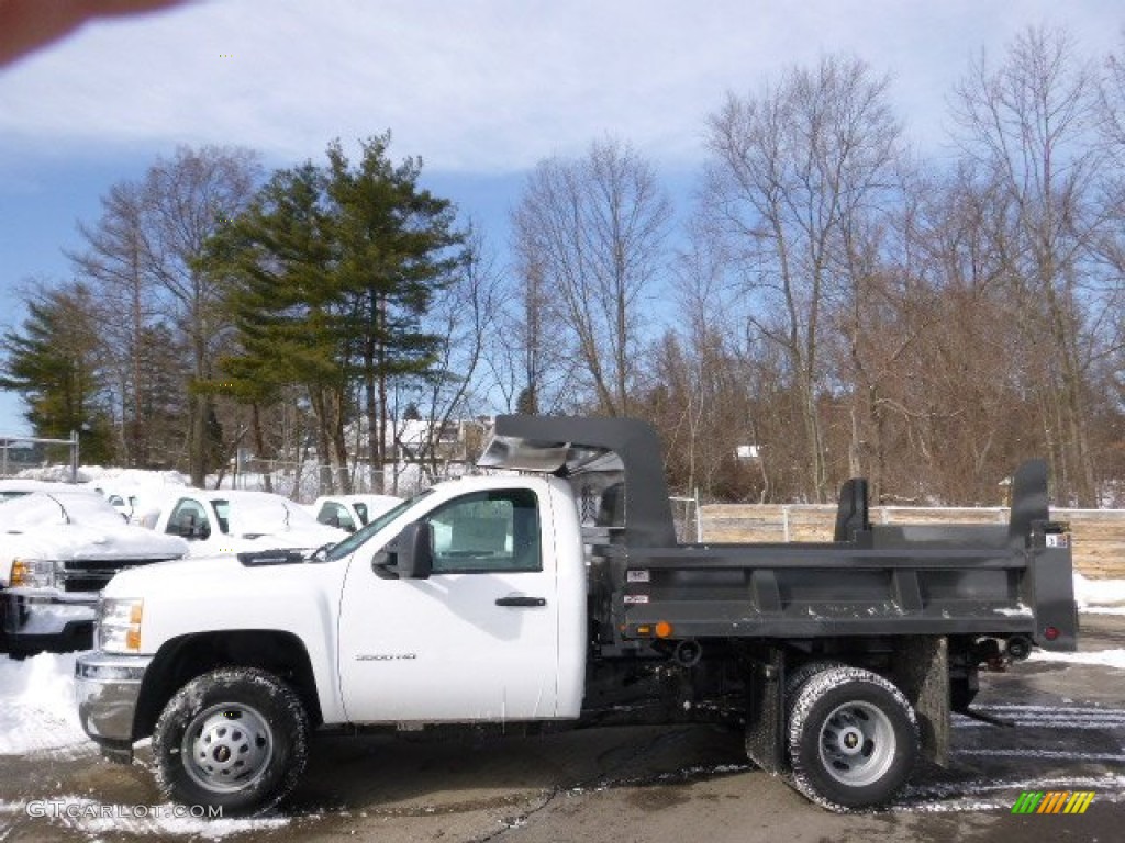 2014 Silverado 3500HD WT Regular Cab 4x4 Dump Truck - Summit White / Dark Titanium photo #1