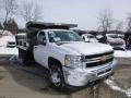 2014 Summit White Chevrolet Silverado 3500HD WT Regular Cab 4x4 Dump Truck  photo #4