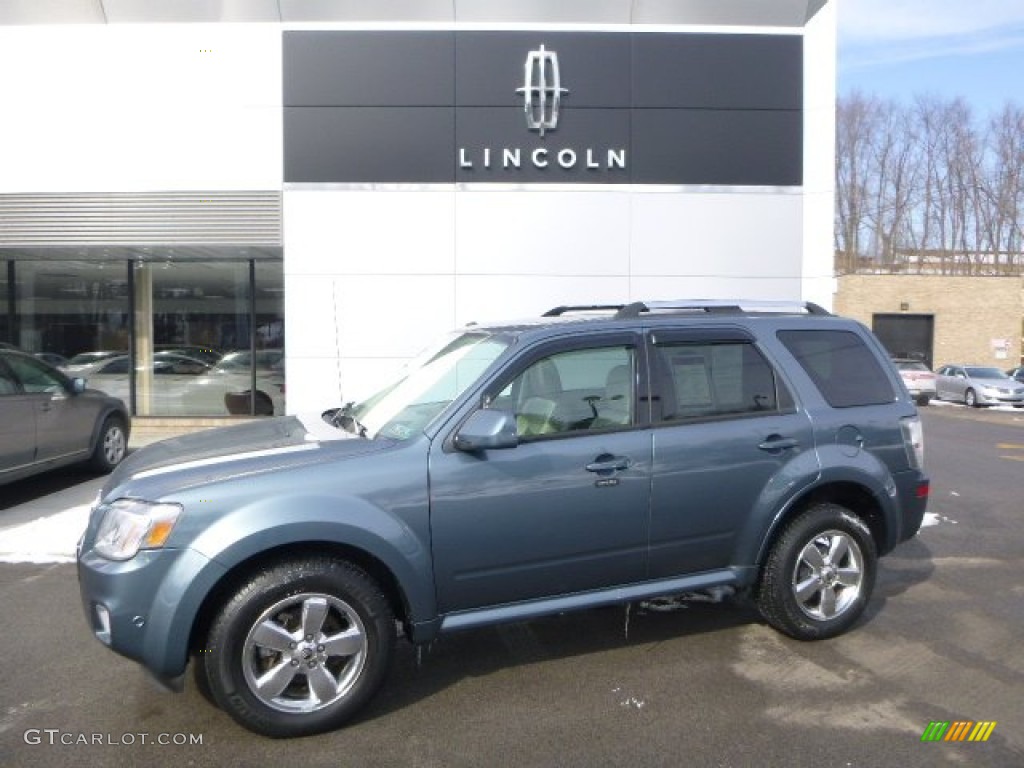 2011 Mariner Premier V6 AWD - Steel Blue Metallic / Stone photo #1
