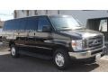 Black 2011 Ford E Series Van E350 XLT Extended Passenger