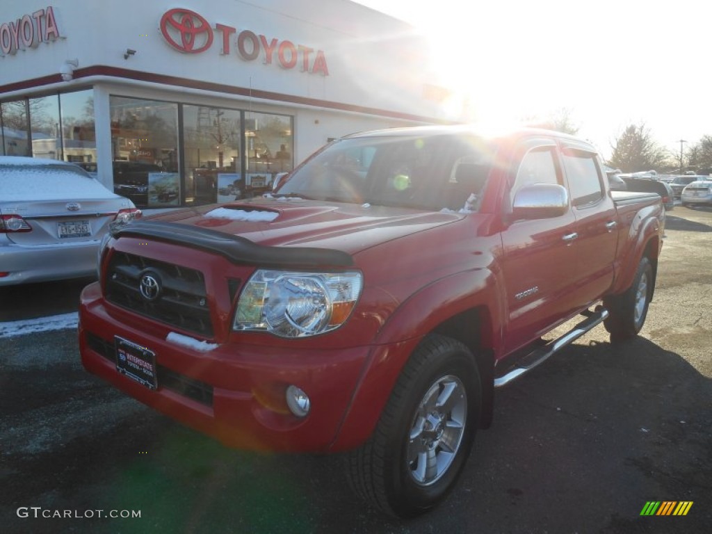 2007 Tacoma V6 TRD Sport Double Cab 4x4 - Radiant Red / Graphite Gray photo #1