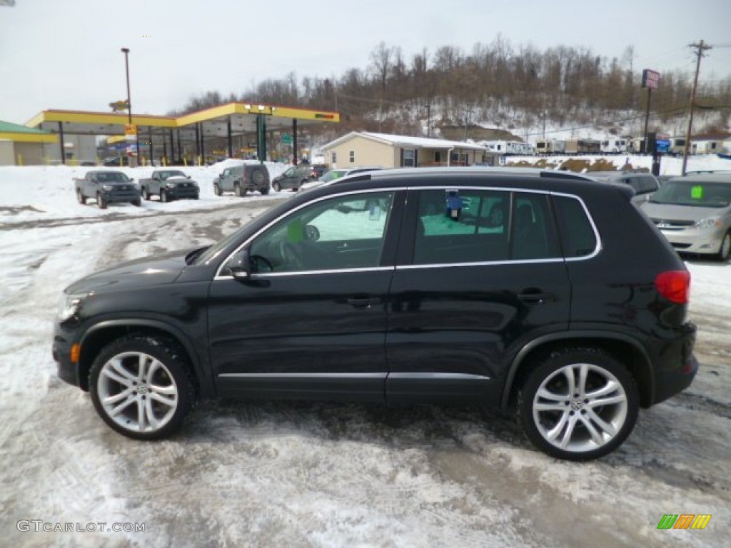 2012 Tiguan S 4Motion - Deep Black Metallic / Black photo #4