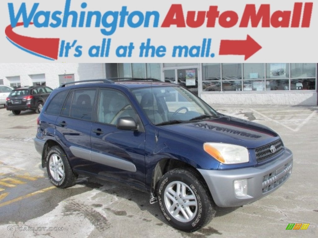 2002 RAV4 4WD - Spectra Blue Mica / Gray photo #1