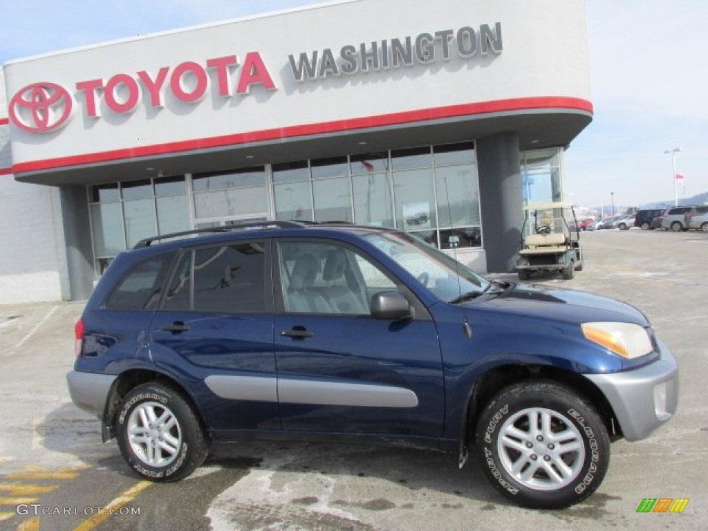 2002 RAV4 4WD - Spectra Blue Mica / Gray photo #2