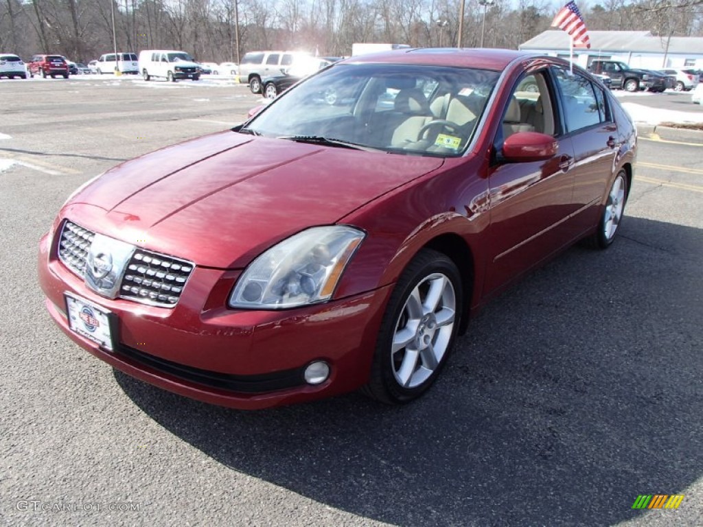 2004 Maxima 3.5 SE - Red Opulence / Frost Gray photo #1