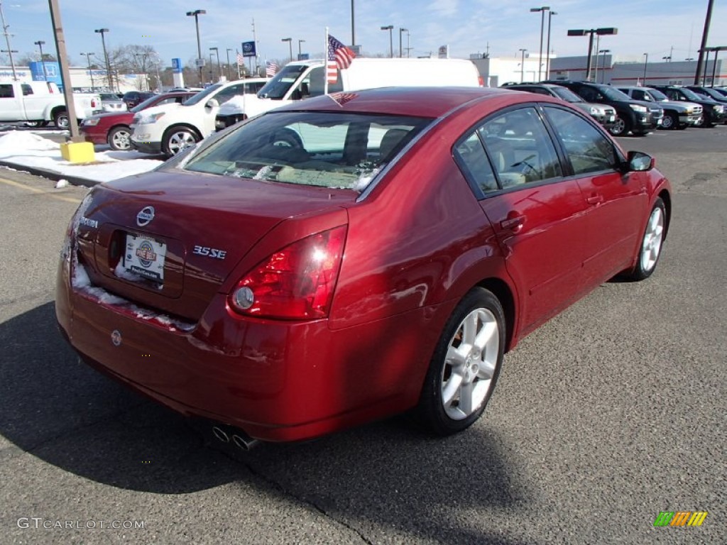 2004 Maxima 3.5 SE - Red Opulence / Frost Gray photo #7