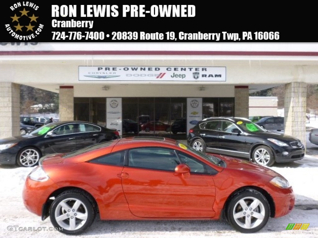 2006 Eclipse GS Coupe - Sunset Orange Pearlescent / Dark Charcoal photo #1
