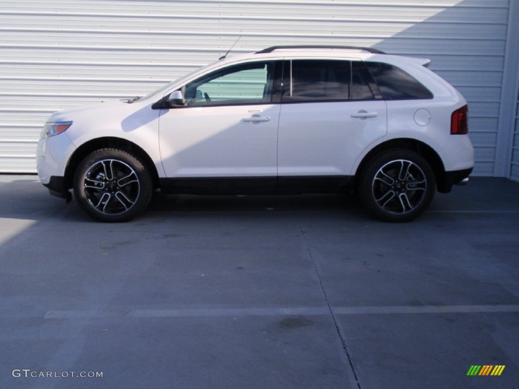 2014 Edge SEL - White Platinum / SEL Appearance Charcoal Black Leather/Gray Alcantara photo #6