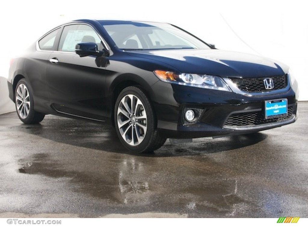 2014 Accord EX-L V6 Coupe - Crystal Black Pearl / Black photo #1