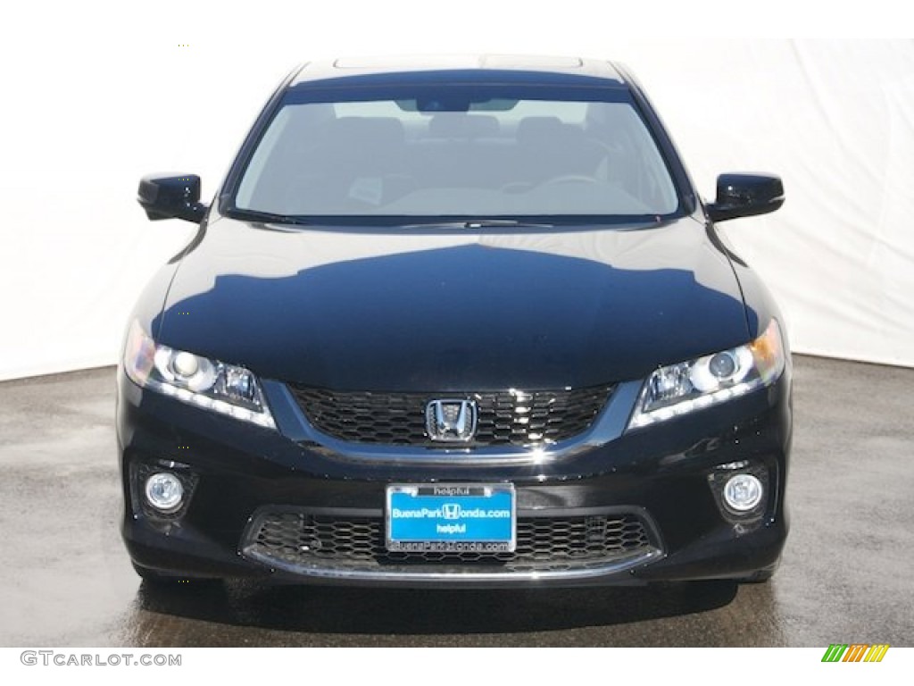 2014 Accord EX-L V6 Coupe - Crystal Black Pearl / Black photo #2