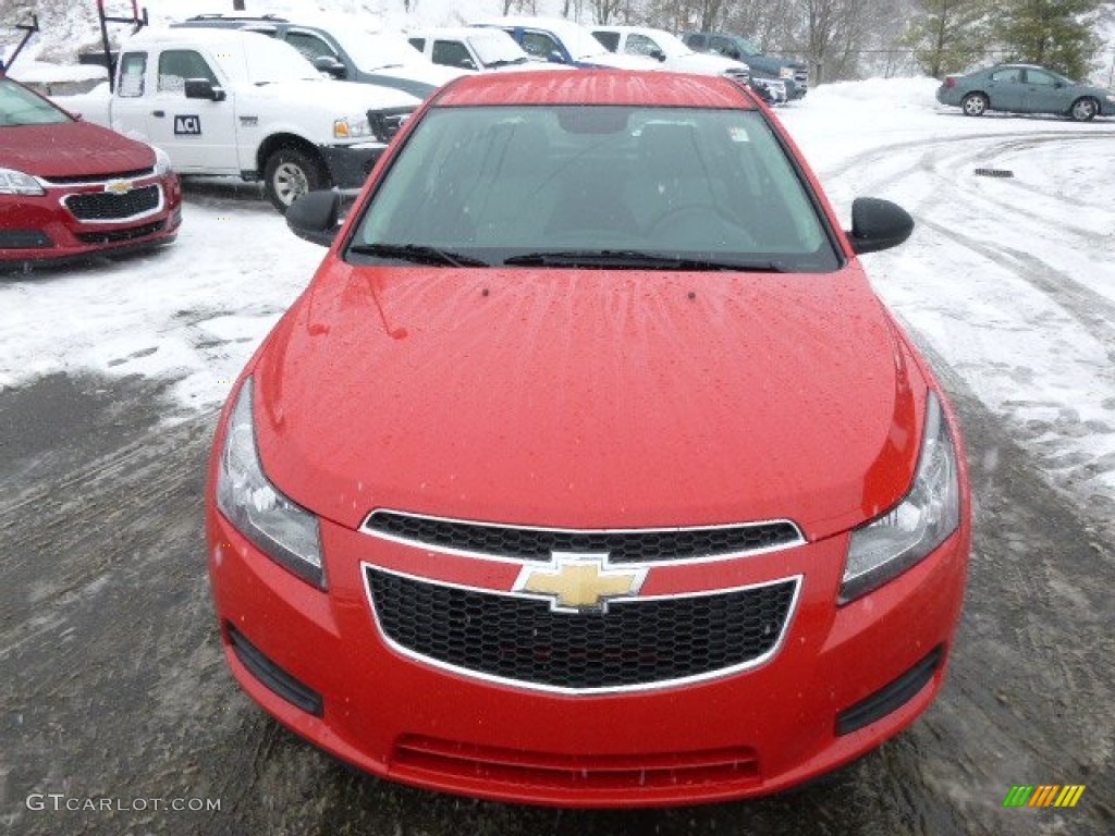 2014 Cruze LS - Red Hot / Jet Black/Medium Titanium photo #2