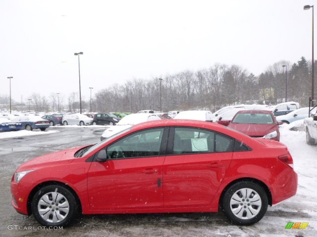 2014 Cruze LS - Red Hot / Jet Black/Medium Titanium photo #8
