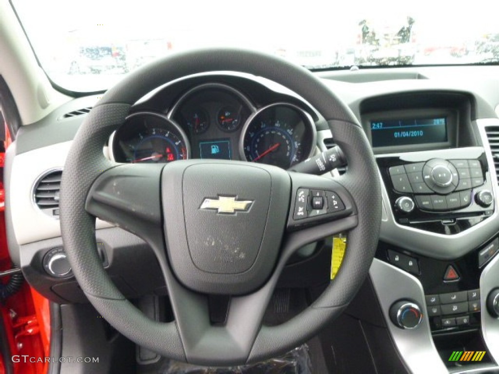 2014 Chevrolet Cruze LS Jet Black/Medium Titanium Steering Wheel Photo #90562119