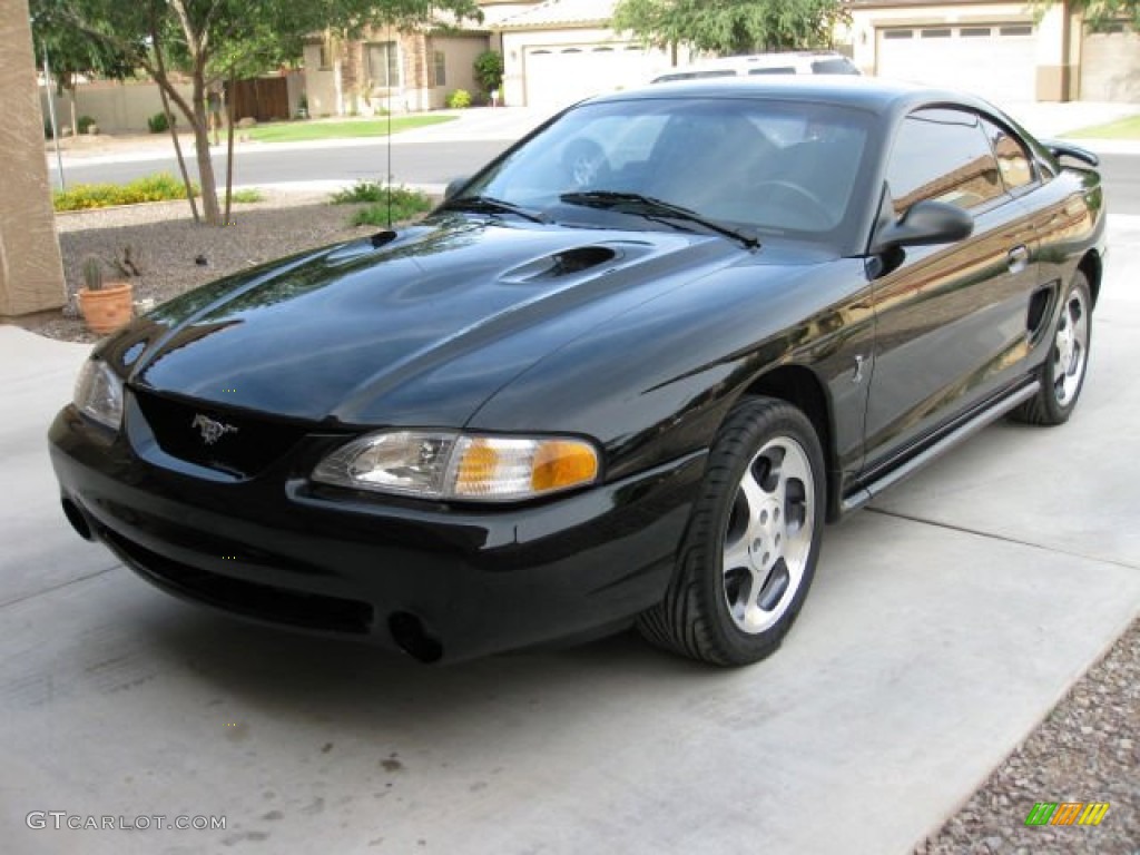 Black 1996 Ford Mustang SVT Cobra Coupe Exterior Photo #90563749