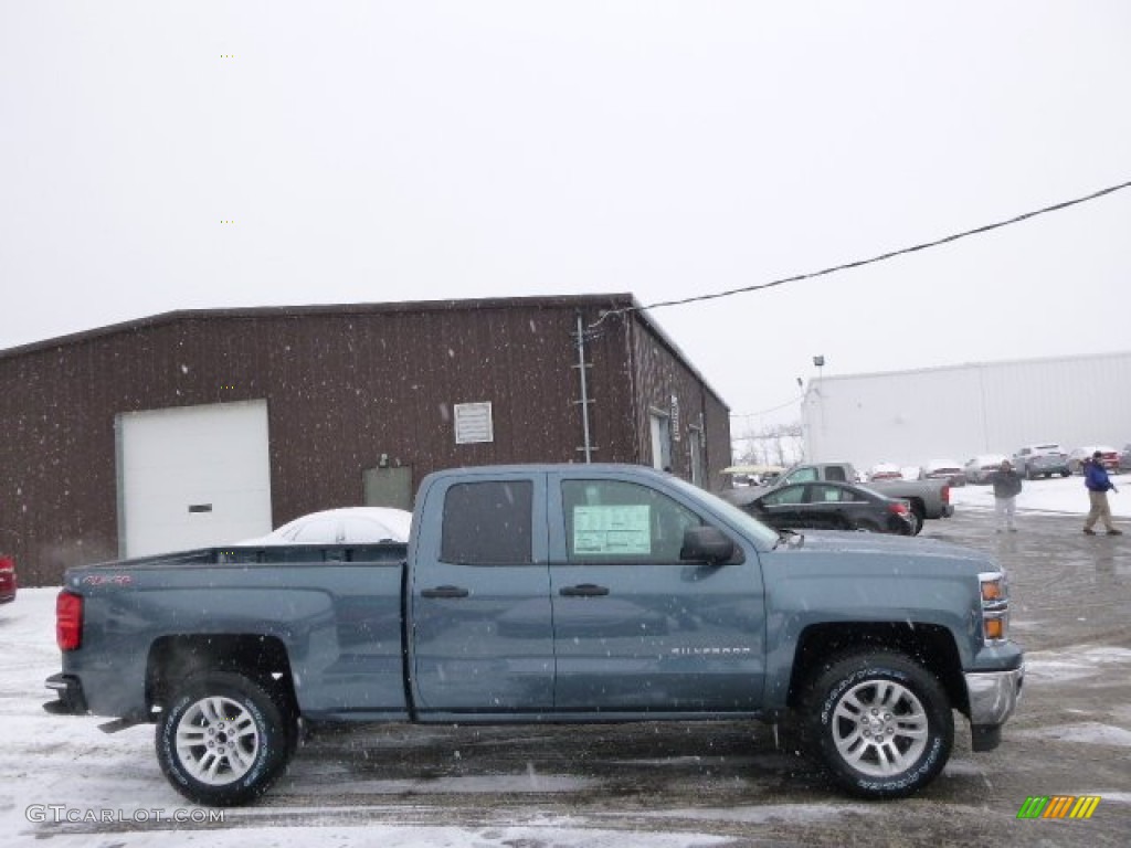 2014 Silverado 1500 LT Double Cab 4x4 - Blue Granite Metallic / Jet Black photo #4