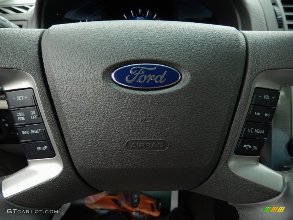 2012 Ford Fusion SEL Medium Light Stone Steering Wheel Photo #90565078