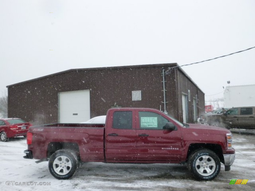 2014 Silverado 1500 LT Z71 Double Cab 4x4 - Deep Ruby Metallic / Jet Black photo #4