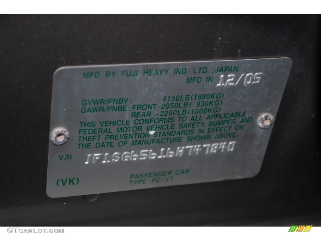 2006 Forester 2.5 X Premium - Steel Gray Metallic / Graphite Gray photo #79