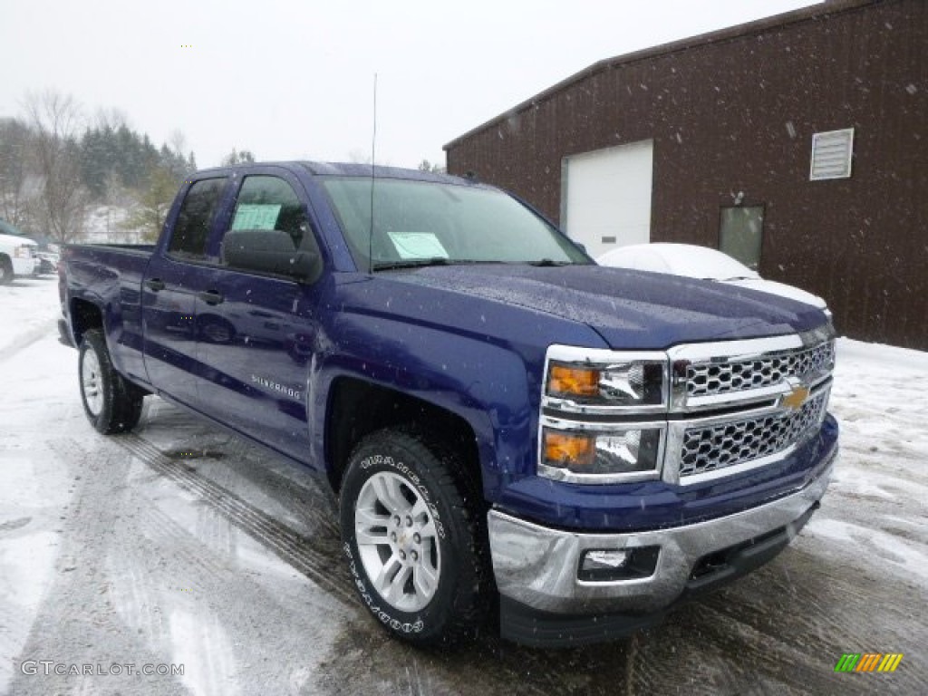 2014 Silverado 1500 LT Double Cab 4x4 - Blue Topaz Metallic / Jet Black photo #3