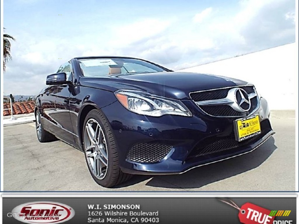 2014 E 350 Cabriolet - Lunar Blue Metallic / Natural Beige/Black photo #1