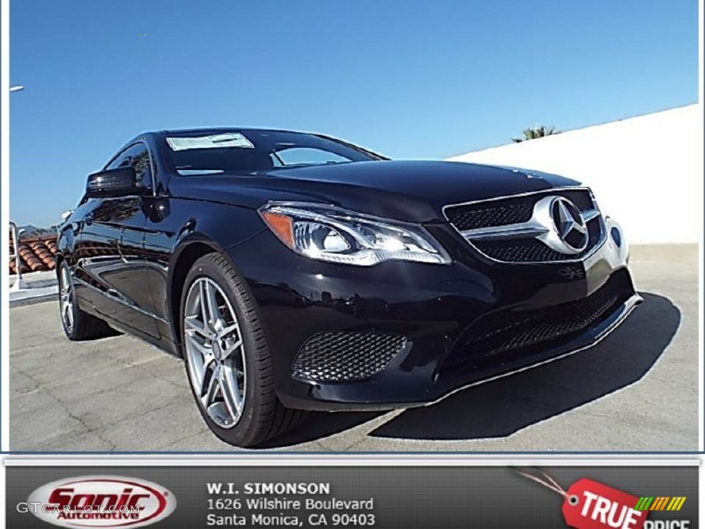 2014 E 350 Coupe - Obsidian Black Metallic / Black photo #1