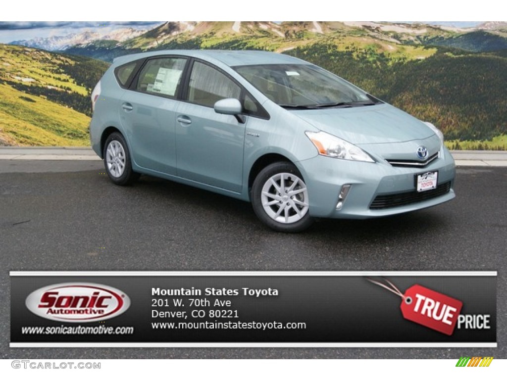 2014 Prius v Three - Sea Glass Pearl / Bisque photo #1