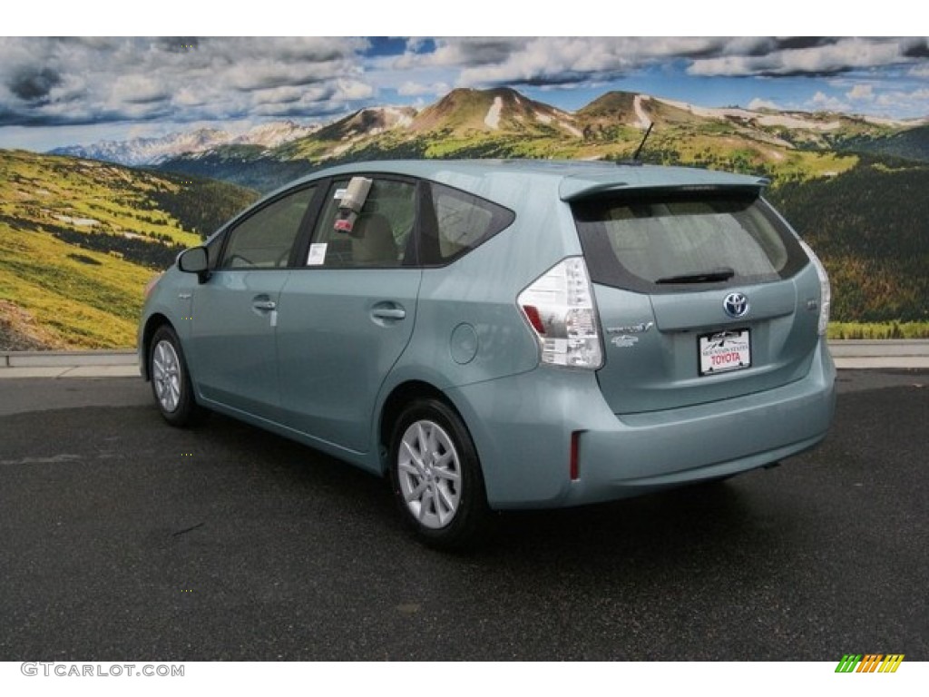 2014 Prius v Three - Sea Glass Pearl / Bisque photo #3