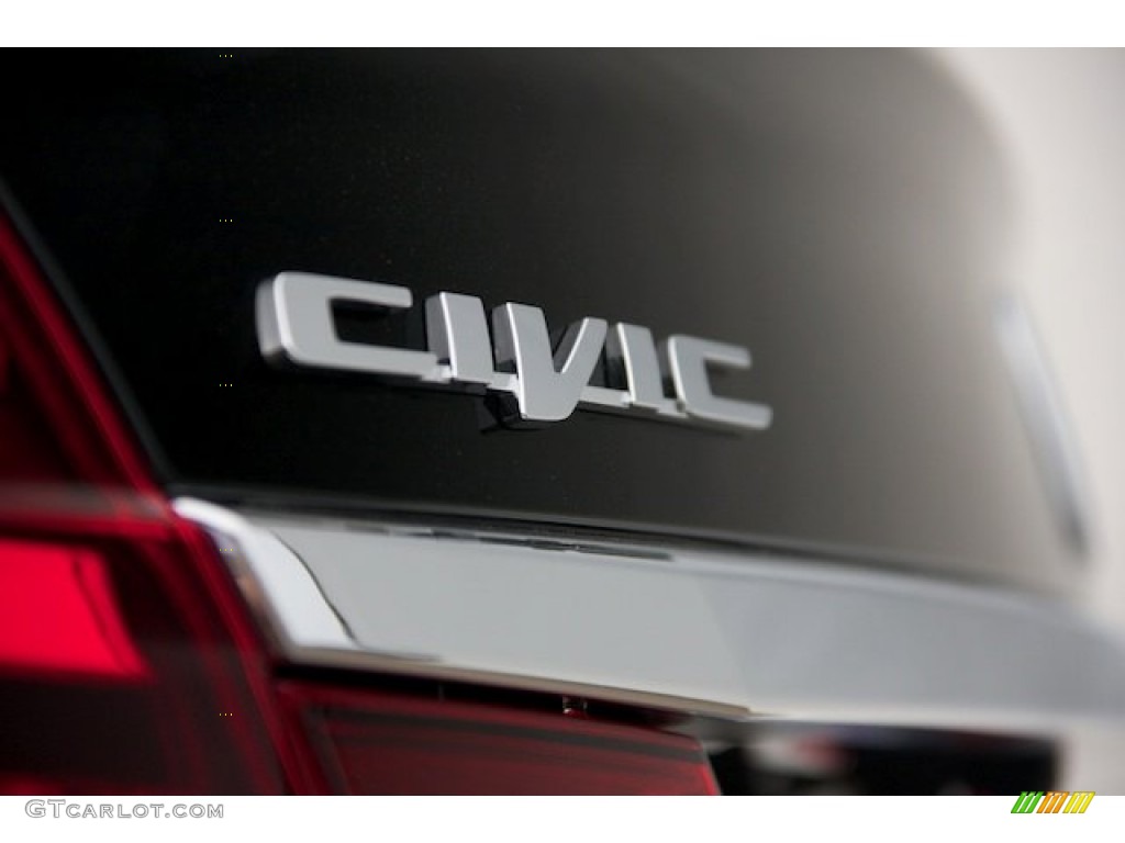 2014 Civic EX-L Sedan - Crystal Black Pearl / Black photo #3