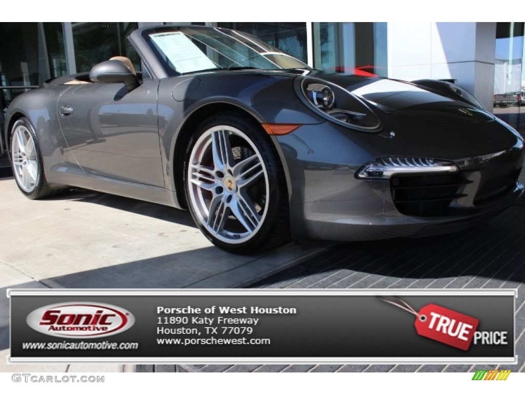 2013 911 Carrera S Cabriolet - Agate Grey Metallic / Black photo #1