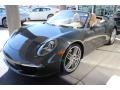 2013 Agate Grey Metallic Porsche 911 Carrera S Cabriolet  photo #3