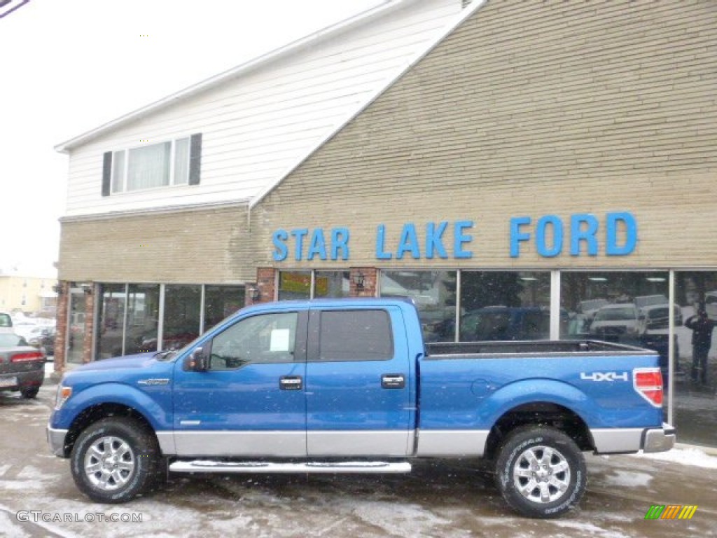 2014 F150 XLT SuperCrew 4x4 - Blue Flame / Steel Grey photo #7