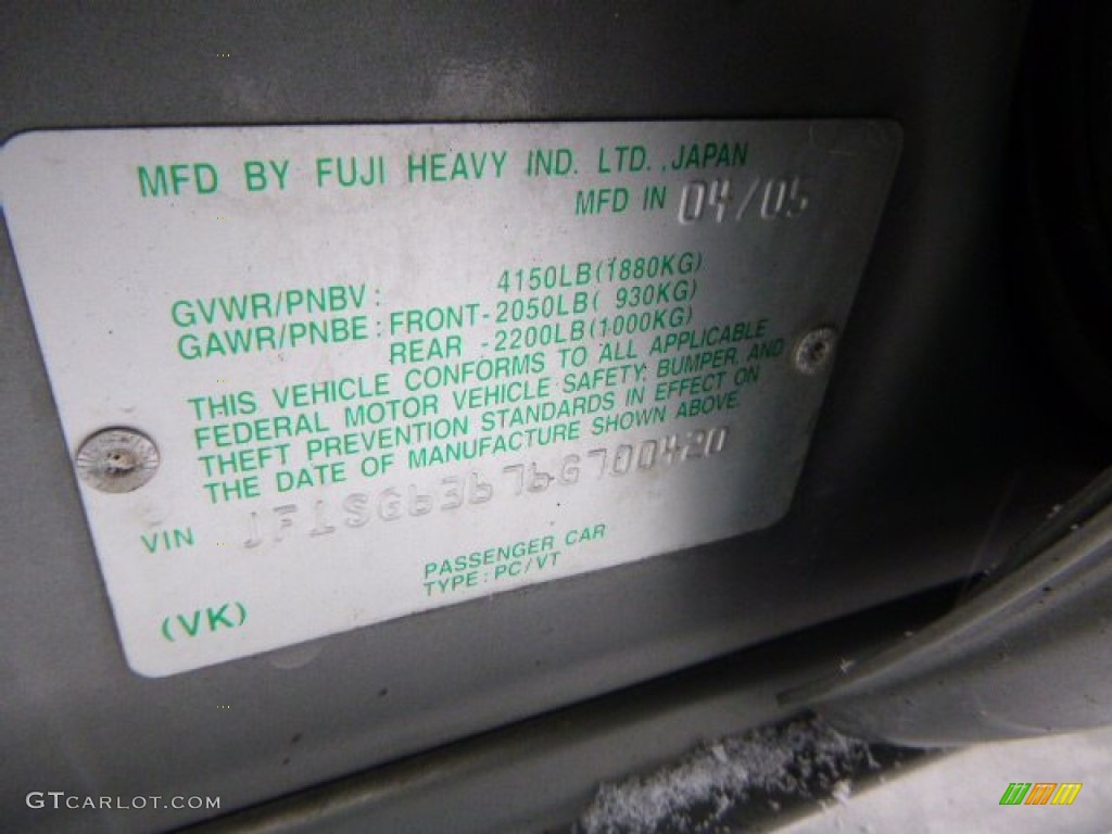 2006 Forester 2.5 X - Steel Gray Metallic / Graphite Gray photo #14