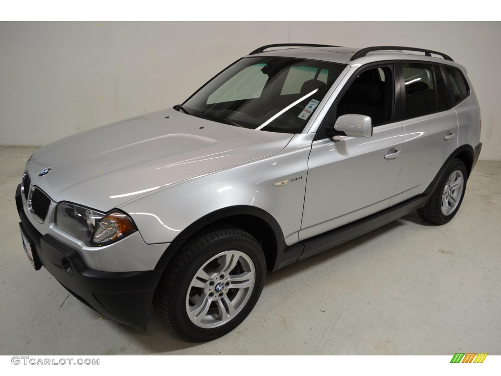 Titanium Silver Metallic 2005 BMW X3 3.0i Exterior Photo #90583729