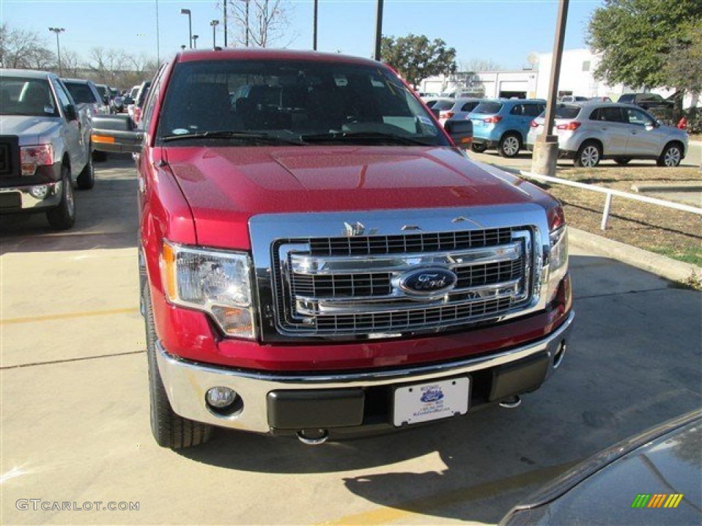 2014 F150 Lariat SuperCrew 4x4 - Ruby Red / Steel Grey photo #1