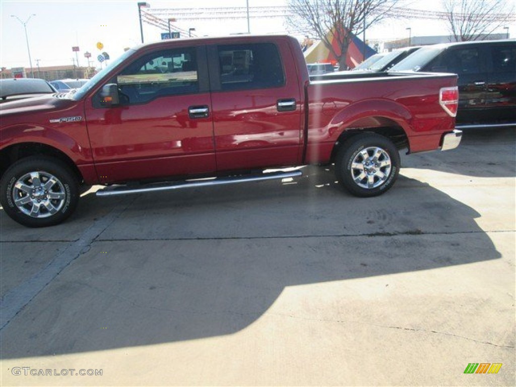 2014 F150 XLT SuperCrew - Ruby Red / Steel Grey photo #4