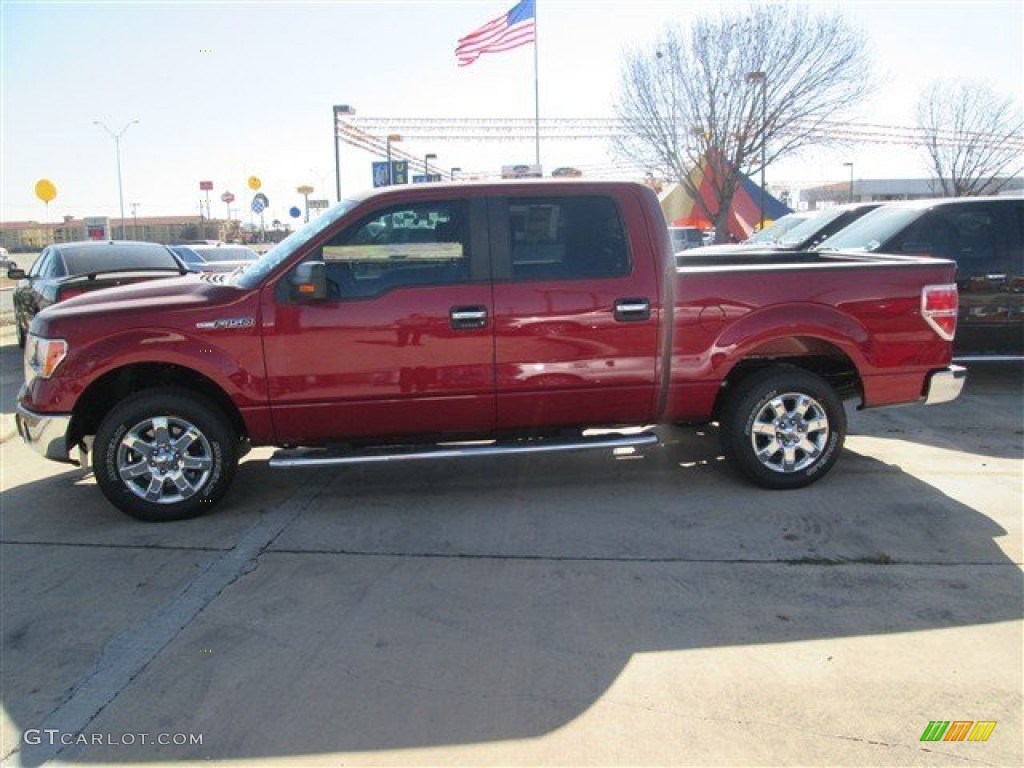 2014 F150 XLT SuperCrew - Ruby Red / Steel Grey photo #5