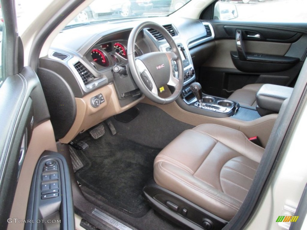Dark Cashmere Interior 2014 GMC Acadia SLT AWD Photo #90587689