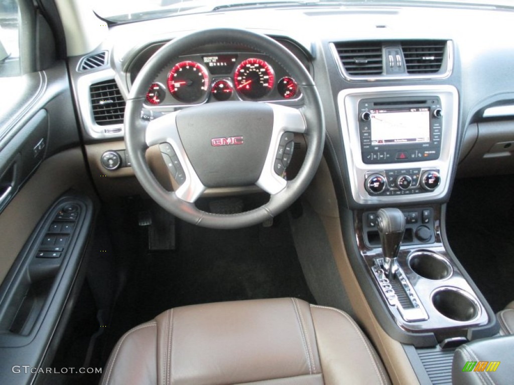 2014 GMC Acadia SLT AWD Dark Cashmere Dashboard Photo #90587947